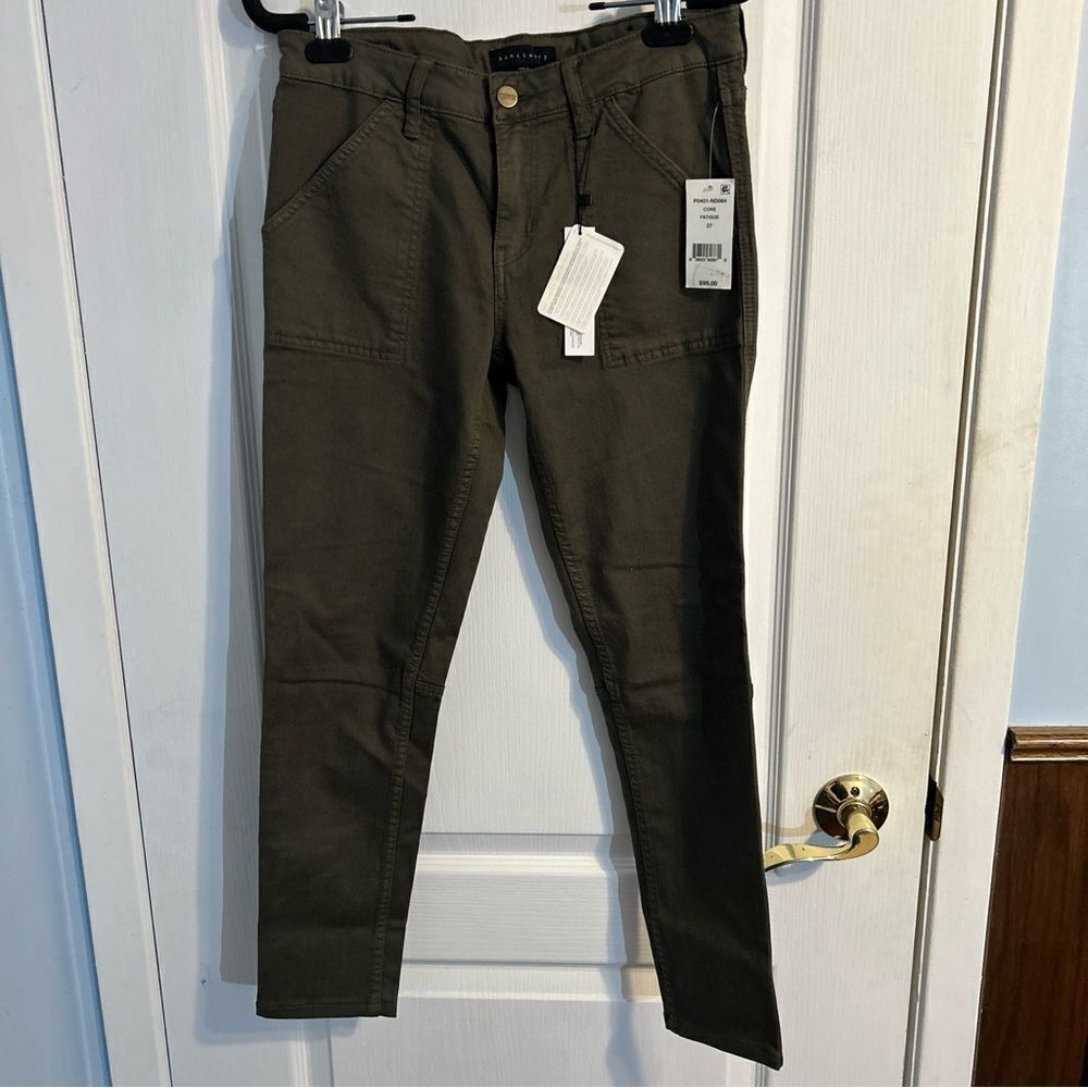 Sanctuary Admiral Skinny Utility Pants Fatigue Olive Green Size 27